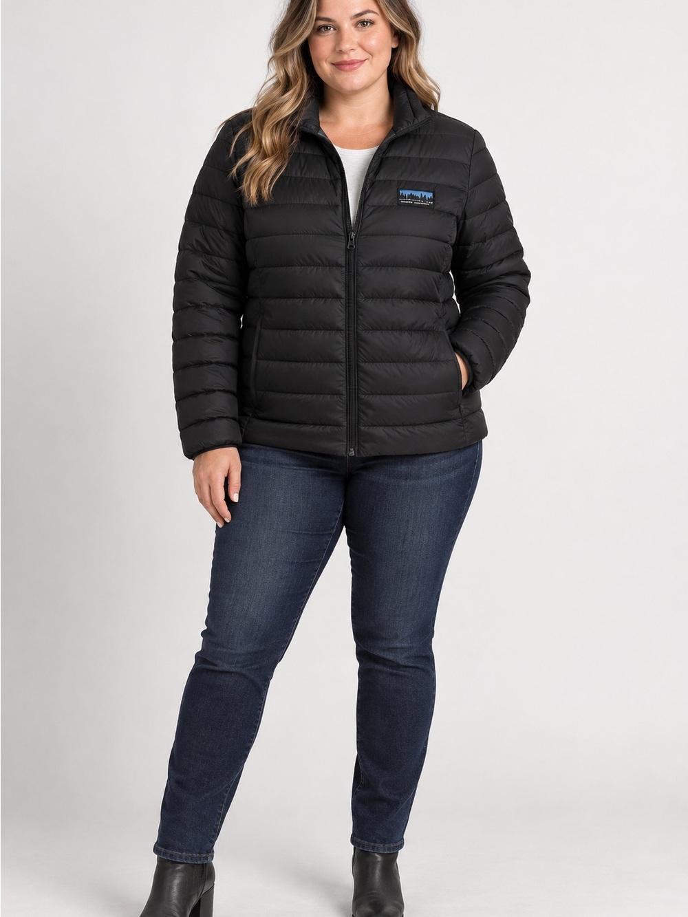 Simply Southern Black Quilted Packable Puffer Jacket - Women's